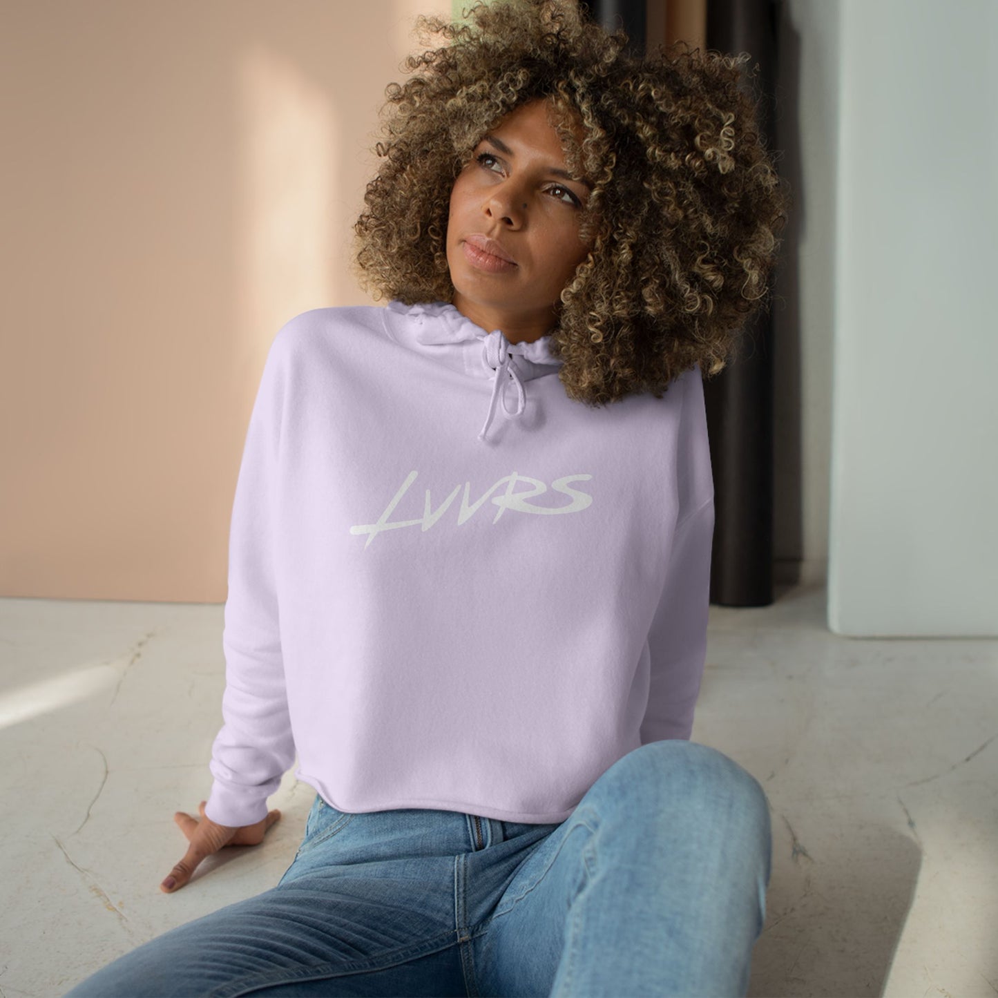 LVVRS Logo Cropped Hoodie