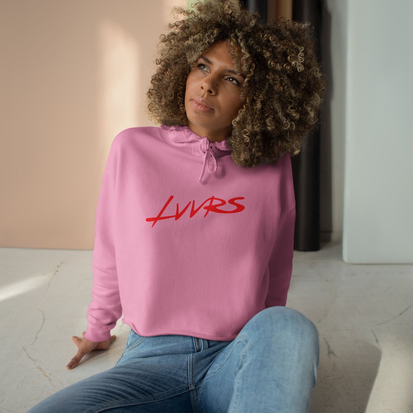 LVVRS Logo Cropped Hoodie
